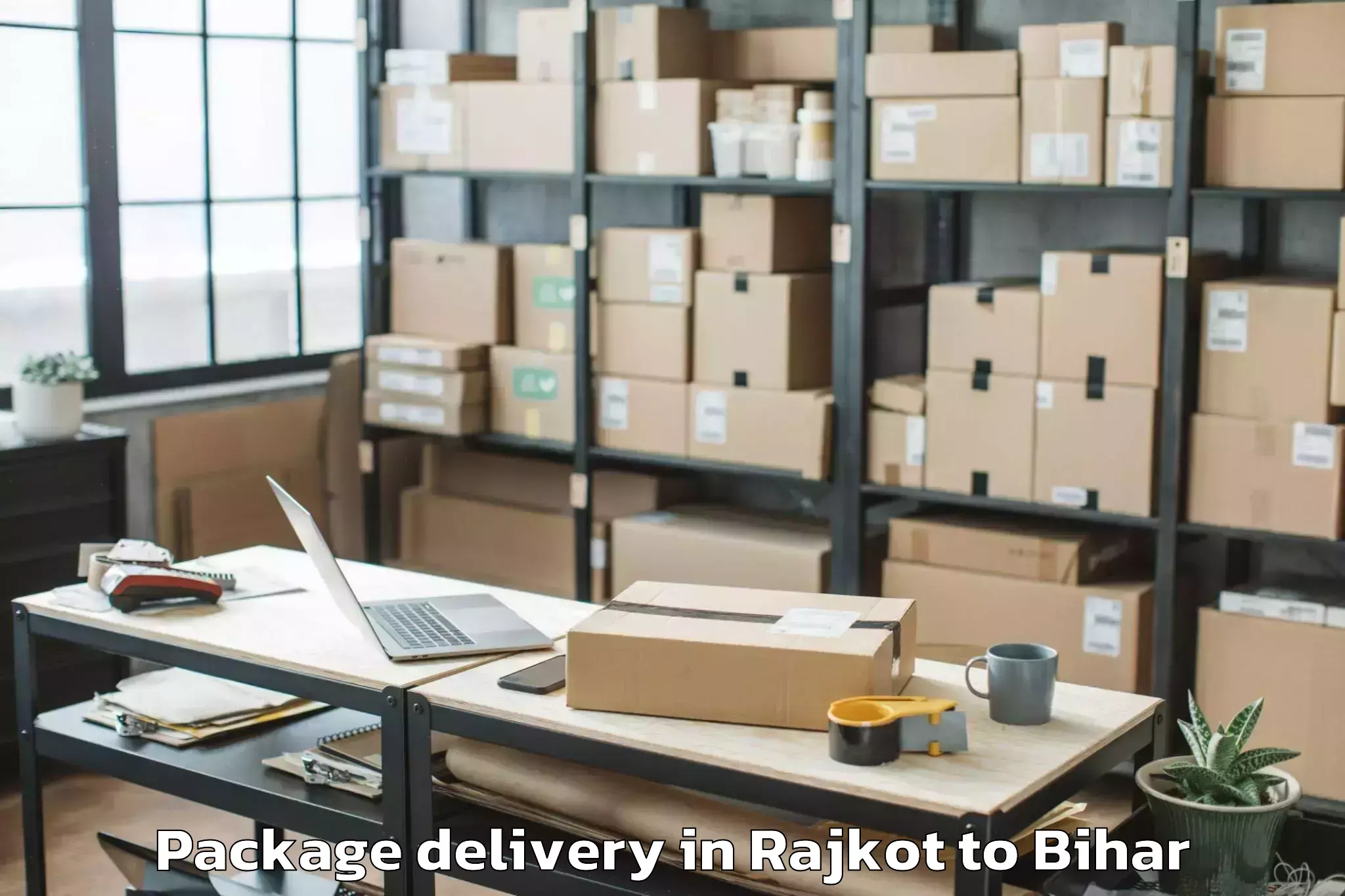 Hassle-Free Rajkot to Shergarh Package Delivery